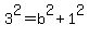 3%5E2+=+b%5E2+%2B+1%5E2