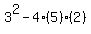 3%5E2+-+4%285%29%282%29