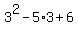 3%5E2+-+5%2A3+%2B+6