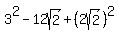 3%5E2-12sqrt%282%29%2B%282sqrt%282%29%29%5E2