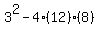 3%5E2-4%2812%29%288%29