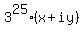 3%5E25%28x+%2B+iy%29+