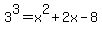 3%5E3+=+x%5E2%2B2x-8