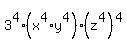 3%5E4%2A%28x%5E4%2Ay%5E4%29%28z%5E4%29%5E4