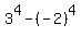 3%5E4-%28-2%29%5E4