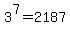 3%5E7=2187