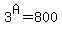 3%5EA+=+800