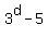 3%5Ed-5