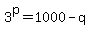 3%5Ep+=+1000+-+q