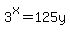 3%5Ex=125y
