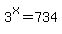 3%5Ex=734