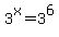 3%5Ex+=+3%5E6