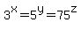 3%5Ex+=+5%5Ey+=+75%5Ez