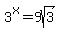 3%5Ex+=+9sqrt%283%29