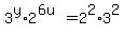 3%5Ey%2A2%5E%286u%29=2%5E2%2A3%5E2
