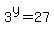 3%5Ey=27