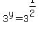 3%5Ey=3%5E%281%2F2%29