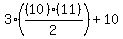 3+%2A+%28%2810%29%2811%29%2F2%29+%2B+10