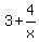 3+%2B+4%2Fx