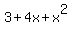 3+%2B+4x%2Bx%5E2