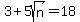 3+%2B+5sqrt%28n%29+=+18