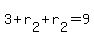 3+%2B+r%5B2%5D+%2B+r%5B2%5D+=+9