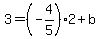 3+=+%28-4%2F5%29%2A2+%2B+b+