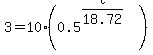3+=+10%280.5%5E%28t%2F18.72%29%29