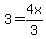 3+=+4x%2F3