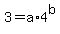 3+=+a%2A4%5Eb