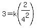3+=+k%282%2F4%5E2%29