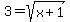 3+=+sqrt%28x%2B1%29