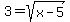 3+=+sqrt%28x+-+5%29