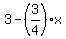 3+-+%283%2F4%29x