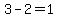 3+-+2+=+1