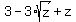 3+-+3%2Asqrt%28z%29+%2B+z