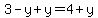 3+-+y%2By+=+4%2By