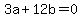 3+a+%2B12b++=+0