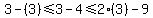 3-%283%29%3C=3-4%3C=2%283%29-9