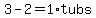3-2=1%2Atubs