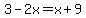 3-2x+=+x%2B9