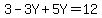 3-3Y%2B5Y=12