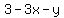 3-3x-y