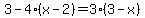 3-4%28x-2%29=3%283-x%29