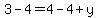 3-4=+4-4%2By