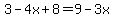 3-4x%2B8+=+9-3x