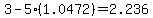 3-5%281.0472%29+=+2.236