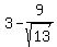 3-9%2Fsqrt%2813%29