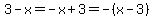 3-x=-x%2B3=-%28x-3%29