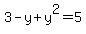 3-y%2By%5E2=5